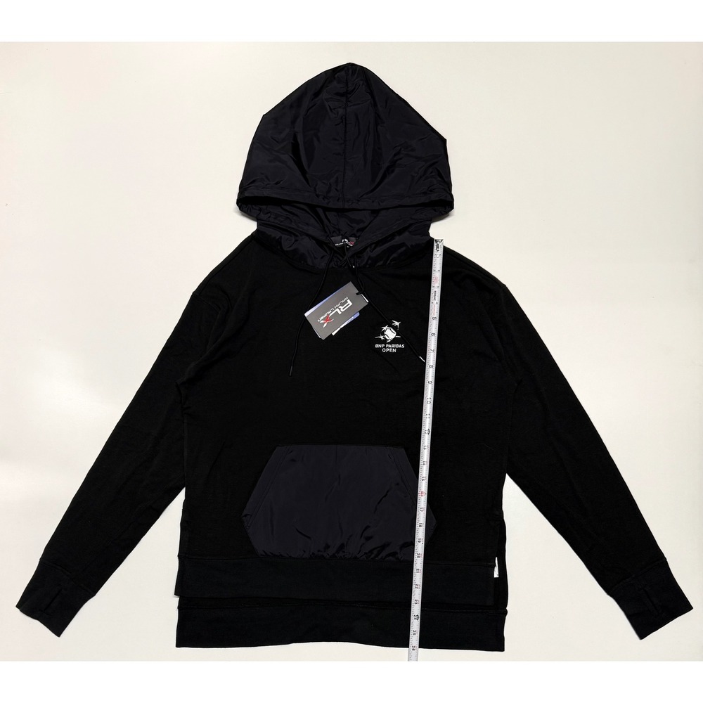 RLX‎ Ralph Lauren BNP Paribas Open Cloud Fleece Hoodie Black Mens M 285874166001